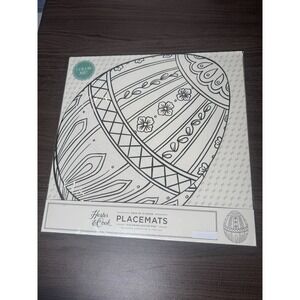 Hester & Cook Die Cut Coloring Easter Egg Placemat KP1291       12.9"x16.8"